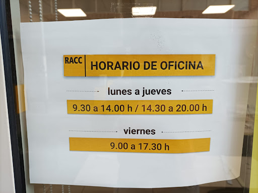 RACC Oficina - Autoescola L'Hospitalet de Llobregat Collblanc en L'Hospitalet de Llobregat provincia Barcelona