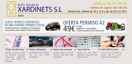 Pistas | Autoescuela en Valencia | Xardinets Aldaia en Aldaia provincia Valencia